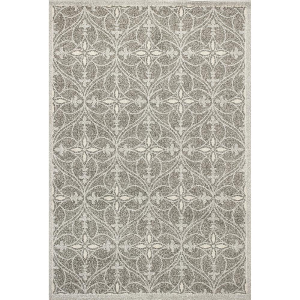 KAS LUC2754 Lucia 1 Ft. 11 In. X 3 Ft. 9 In. Rectangle Rug in Grey